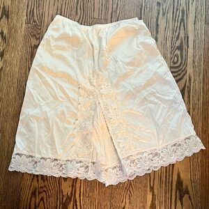 Women's Ivory Lace-Trim Half Slip